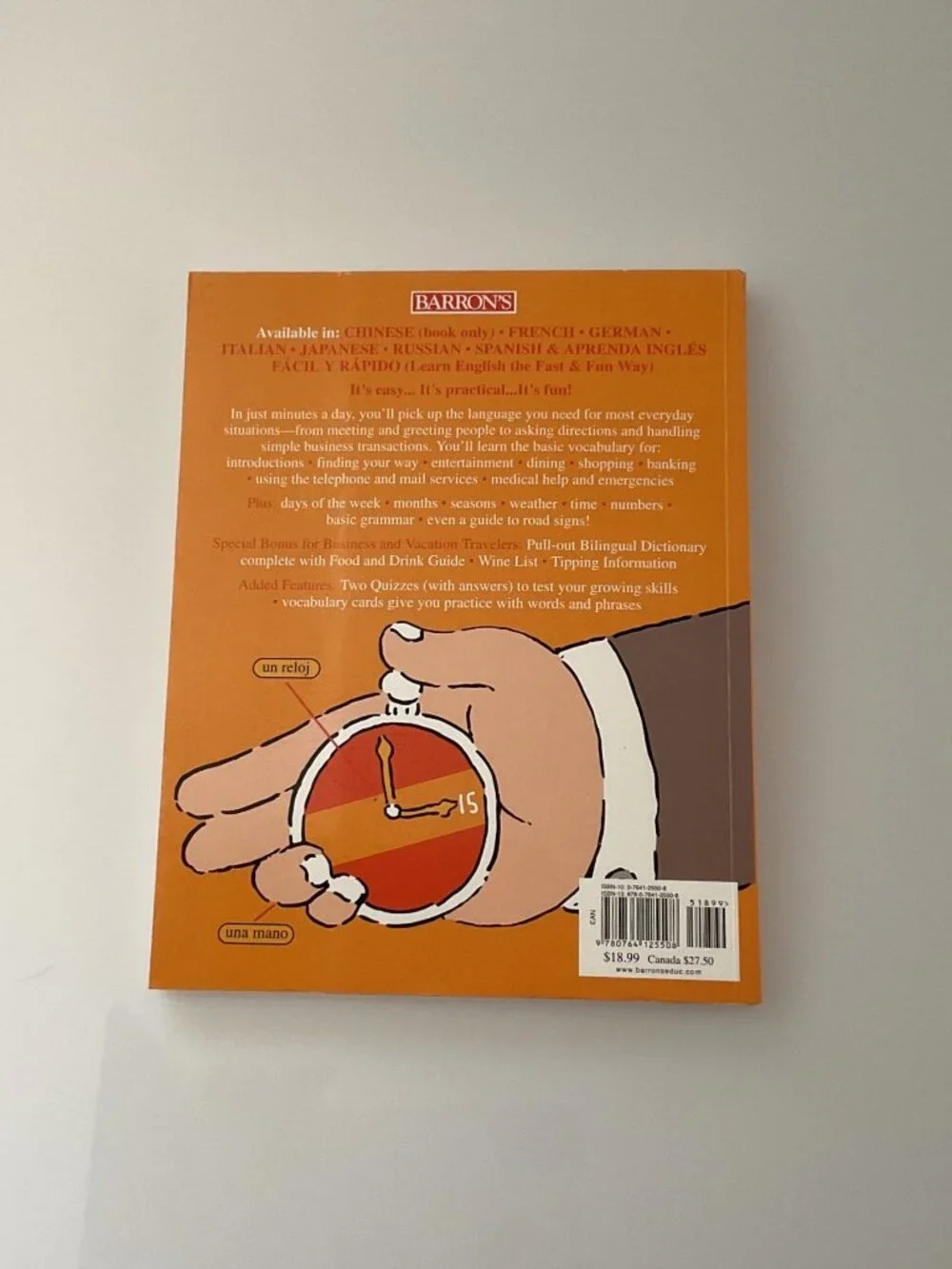 LEARN SPANISH THE FAST AND FUN WAY PAPERBACK BOOK